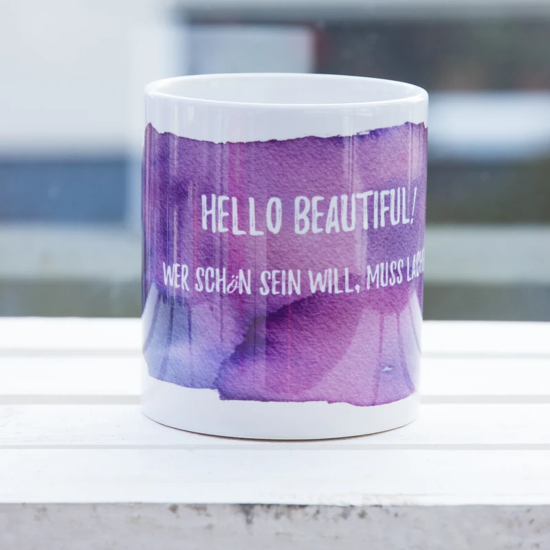 Tasse "Wer schön sein will, muss lächeln"