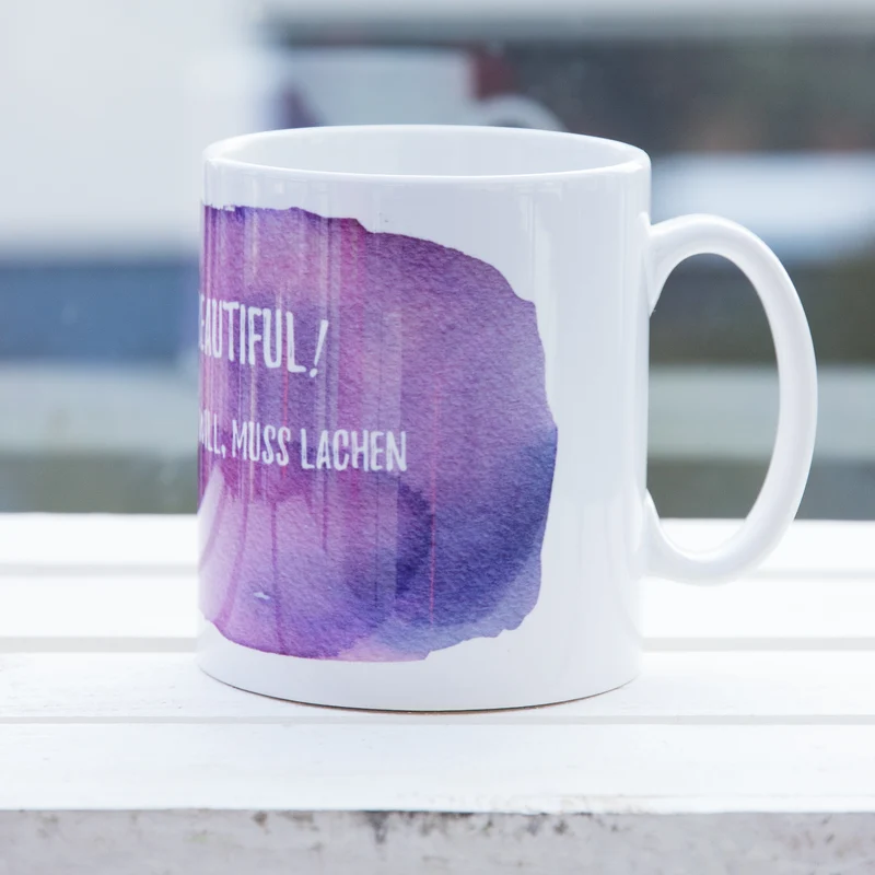 Tasse "Wer schön sein will, muss lächeln"