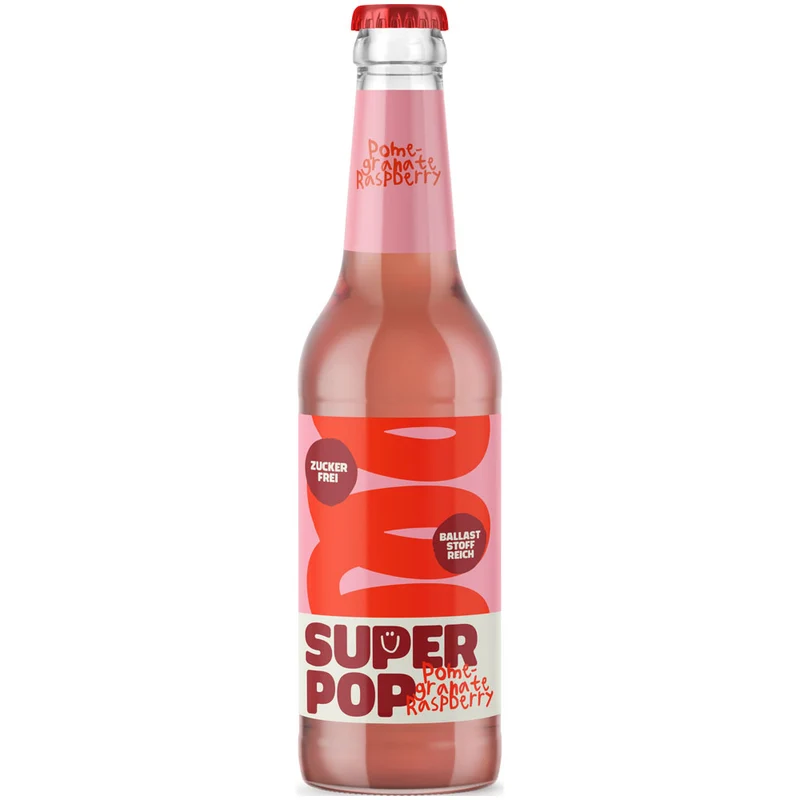 Super Pop Pomegranate-Raspberry 24x 0,33 Liter (MEHRWEG)