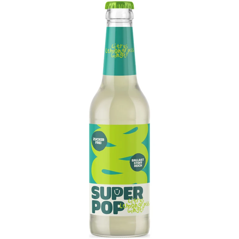 Super Pop Citrus-Lemongrass-Ginger 24x 0,33 Liter (MEHRWEG)