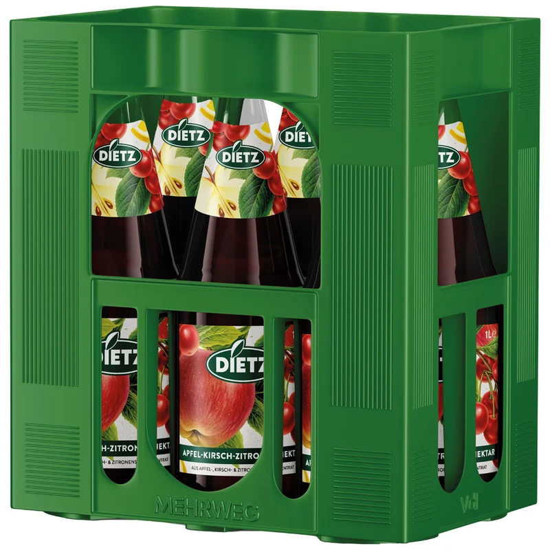 Dietz Apfel-Kirsch-Zitronen-Nektar 6x 1 Liter (MEHRWEG)