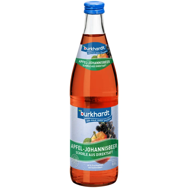 Burkhardt Apfel-Johannisbeerschorle 10x 0,5 Liter (MEHRWEG)