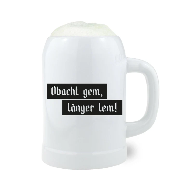 Bierkrug "Obacht gem..."