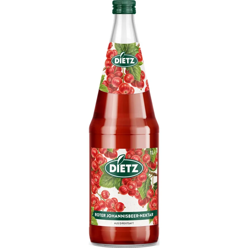 Dietz Rote Johannisbeere Nektar 6x 1 Liter (MEHRWEG)