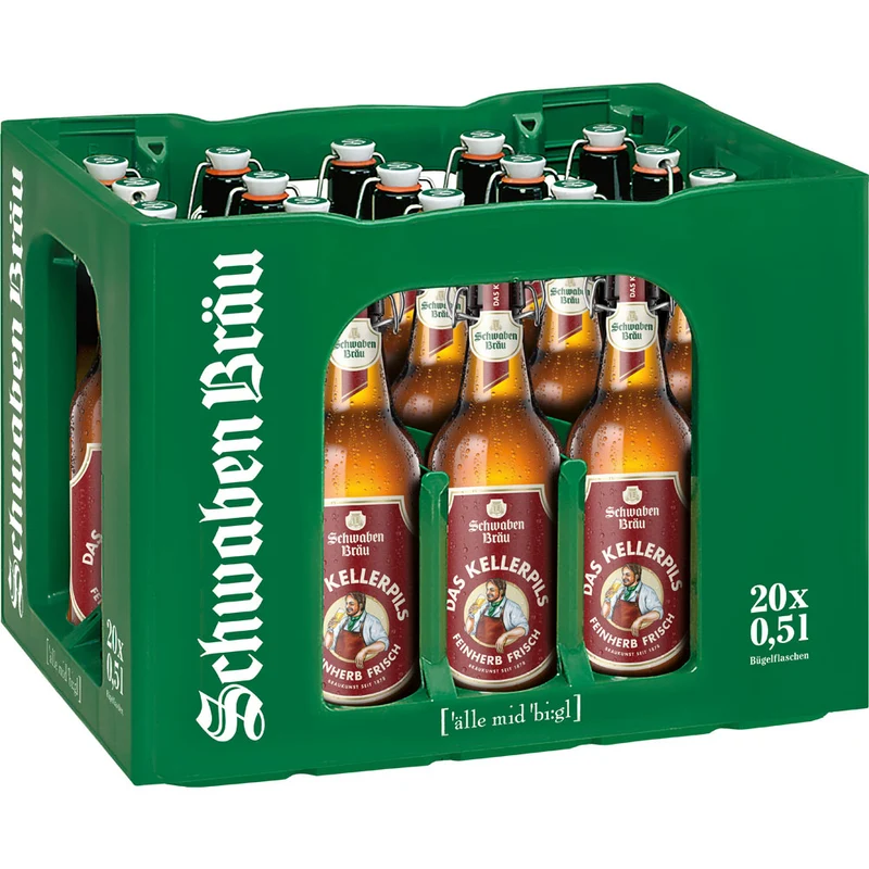 Schwaben Bräu Kellerpils Bügel 20x 0,5 Liter (MEHRWEG)