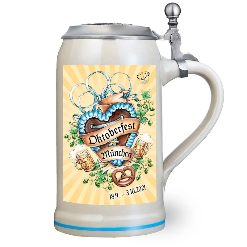 Offizieller Oktoberfestkrug 2021 mit Deckel