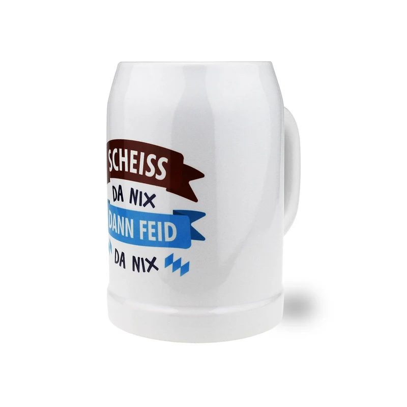 Bierkrug "scheiss da nix"