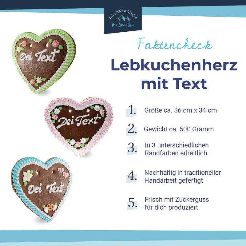 Lebkuchenherz mit Wunschtext