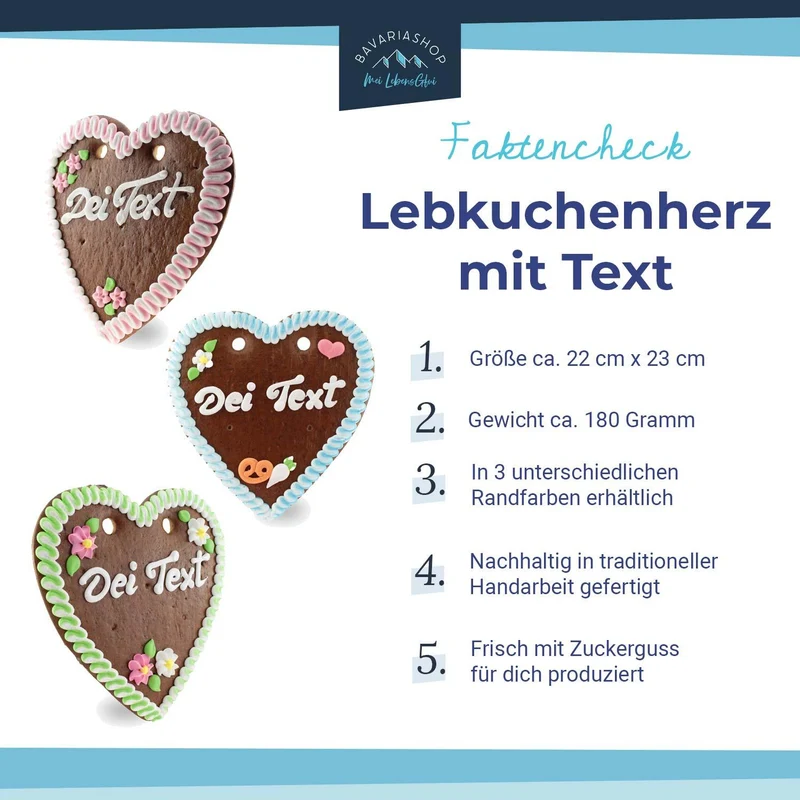 Lebkuchenherz mit Wunschtext