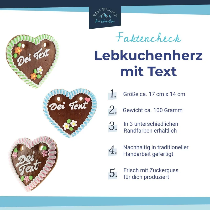 Lebkuchenherz mit Wunschtext