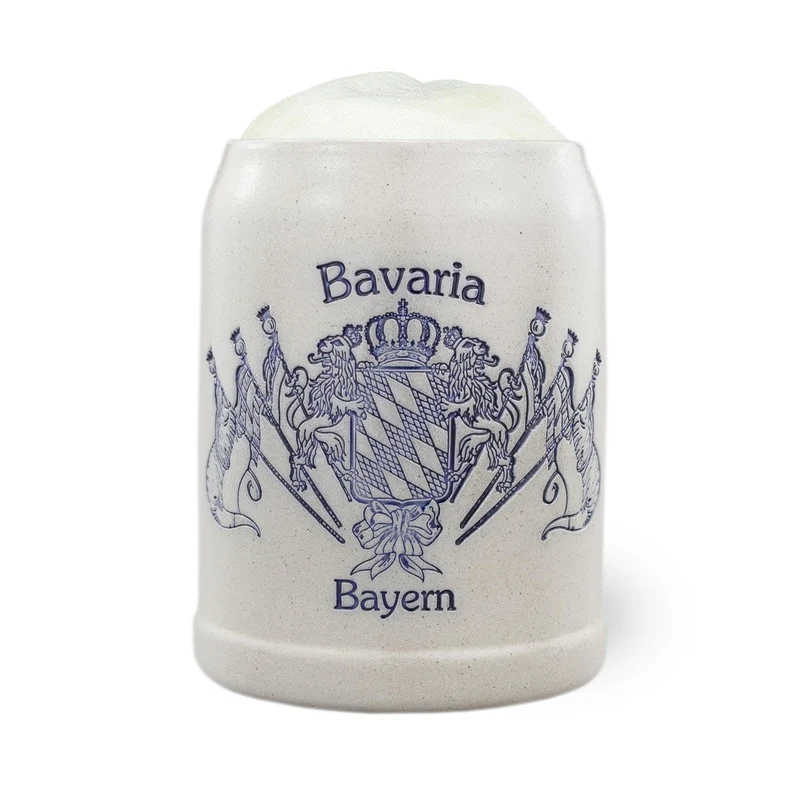 PREMIUM Bierkrug "Bayernwappen mit Fahnen"