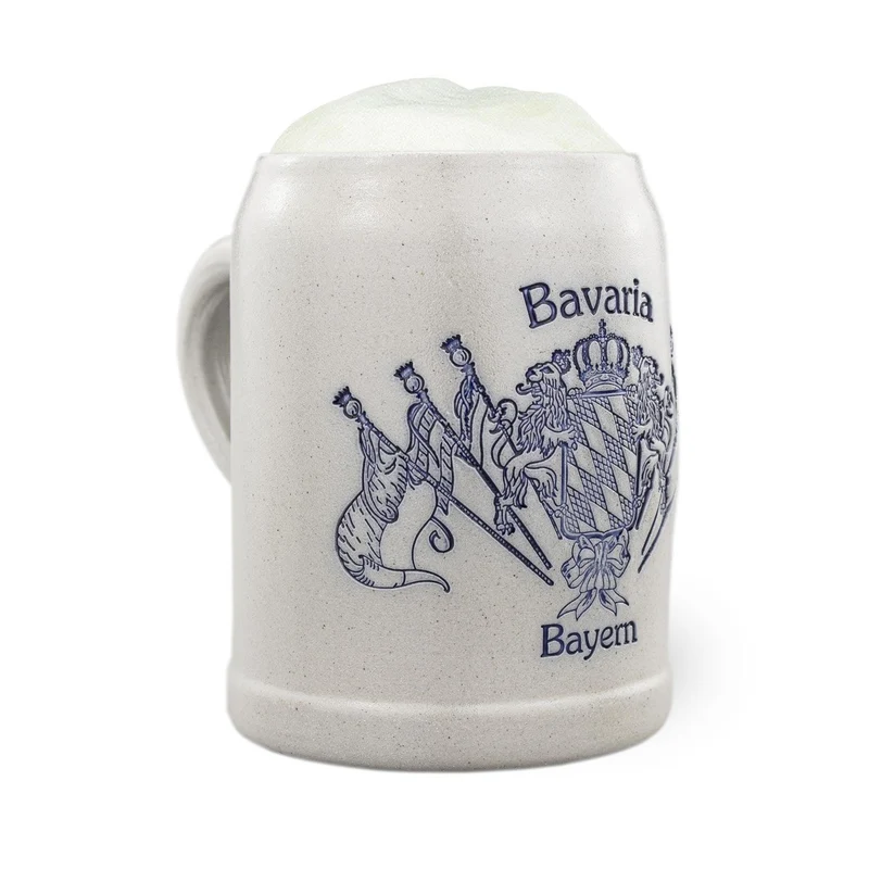PREMIUM Bierkrug "Bayernwappen mit Fahnen"