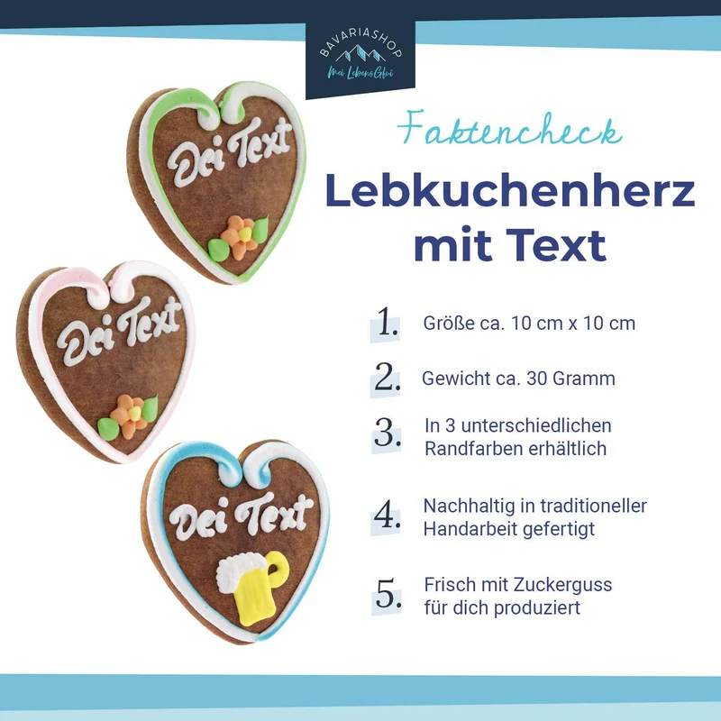 Lebkuchenherz mit Wunschtext