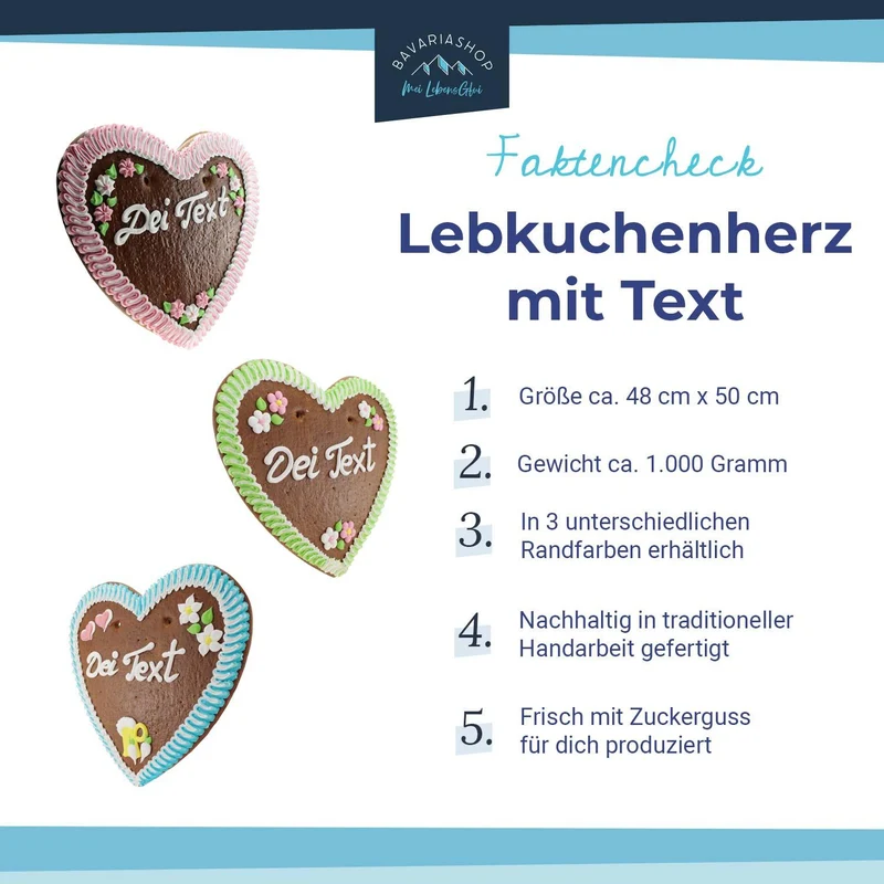 Lebkuchenherz mit Wunschtext