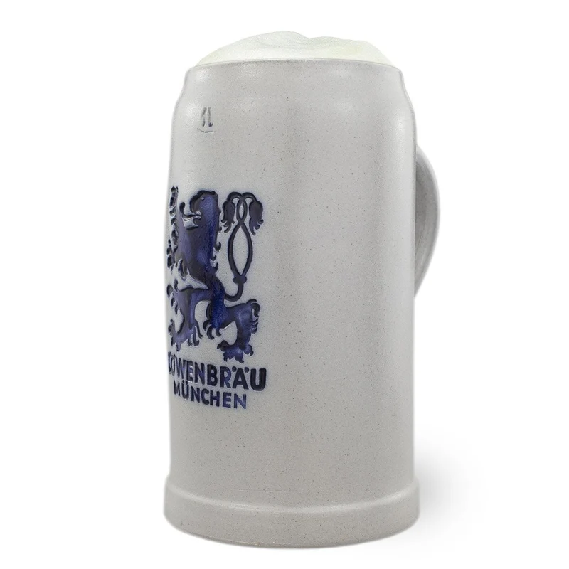 Steinkrug "Löwenbräu" salzglasiert