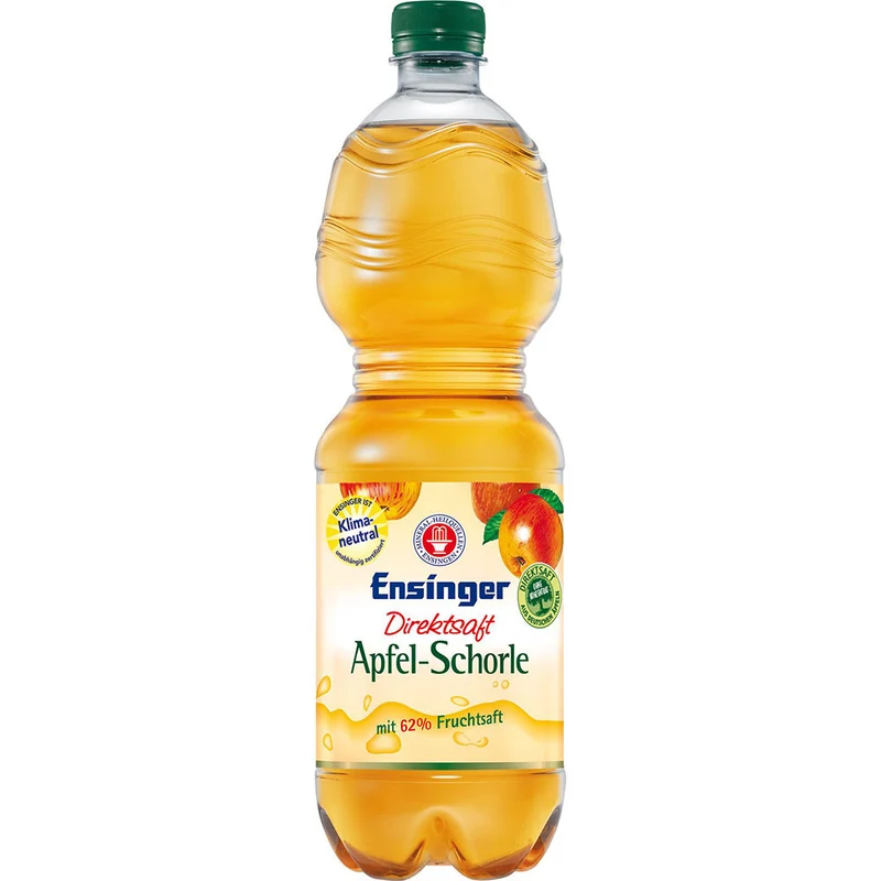 Ensinger Direkt Apfelschorle PET 9x 1 Liter (EINWEG)