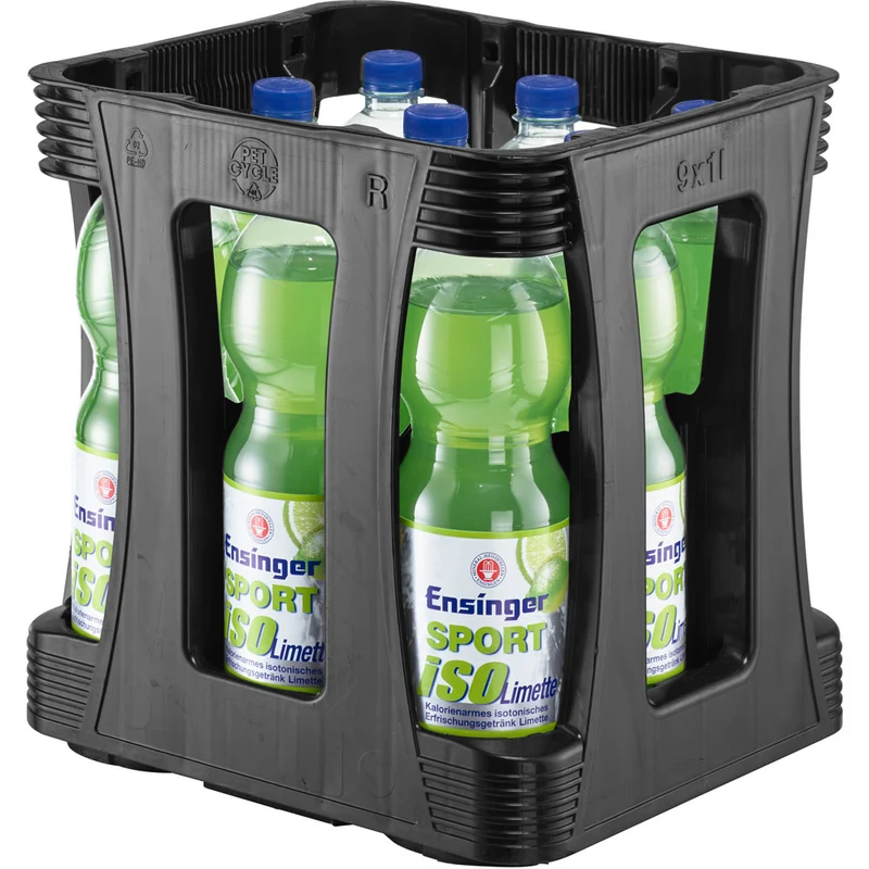 Ensinger Sport Iso Limette PET 9x 1 Liter (MEHRWEG)