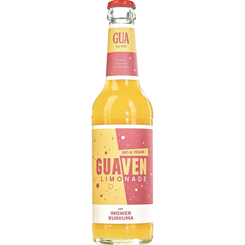 GUA Guave-Ingwer-Kurkuma Limo BIO & VEGAN 24x 0,33 Liter (MEHRWEG)