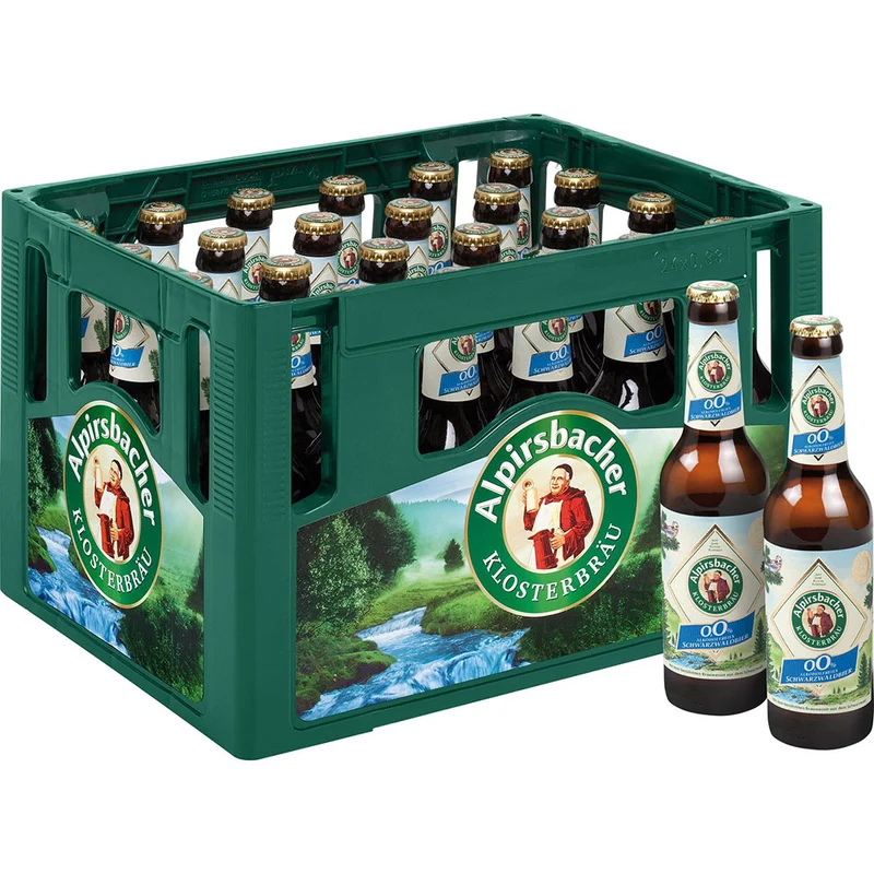 Alpirsbacher Alkoholfreies Schwarzwaldbier 24x 0,33 Liter (MEHRWEG)