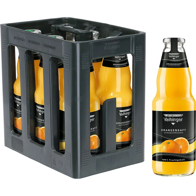 Vaihinger Orangensaft 6x 1 Liter (MEHRWEG)