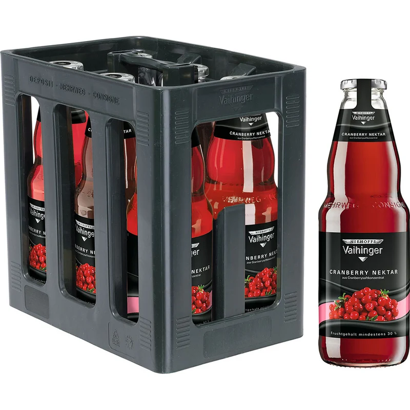 Vaihinger Cranberry Nektar 6x 1 Liter (MEHRWEG)