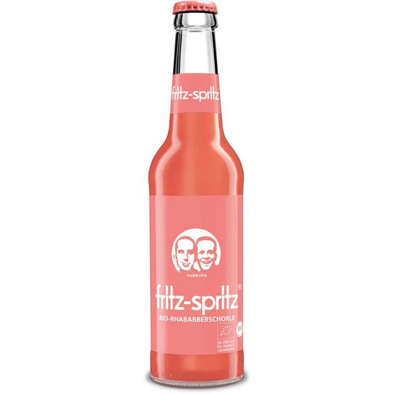 Fritz Spritz Rhabarbersaftschorle 24x 0,33 Liter (MEHRWEG)