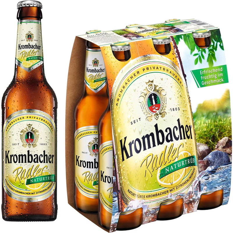 Krombacher Radler Naturtrüb 4x6er 24x 0,33 Liter (MEHRWEG)