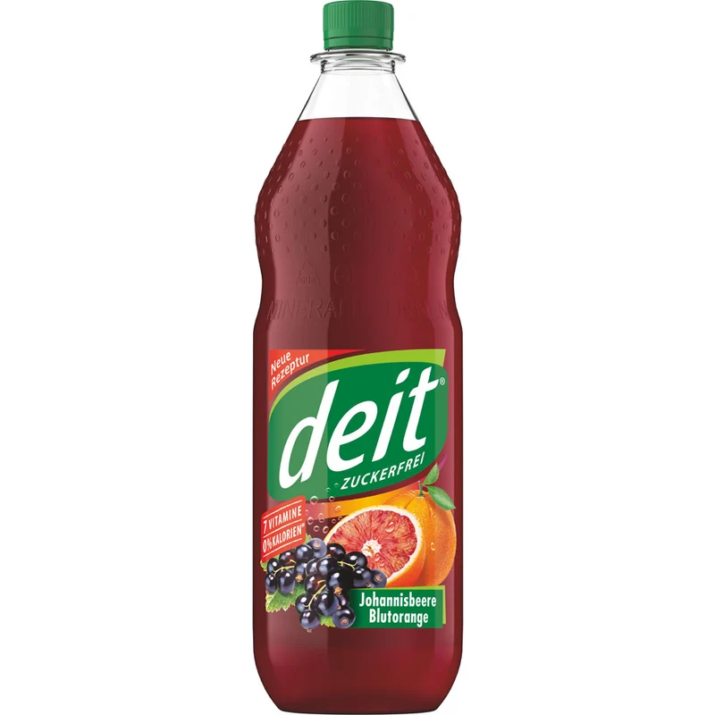 Deit Johannisbeere Blutorange PET 12x 1 Liter (MEHRWEG)