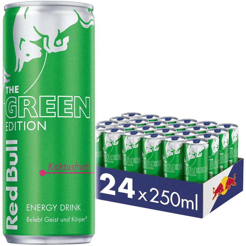 Red Bull Energy Drink Green Edition Kaktusfrucht 24x 250ml (EINWEG)