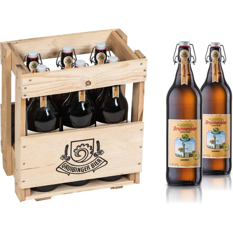 Gruibinger Brunnenbier 6x 1 Liter (MEHRWEG)