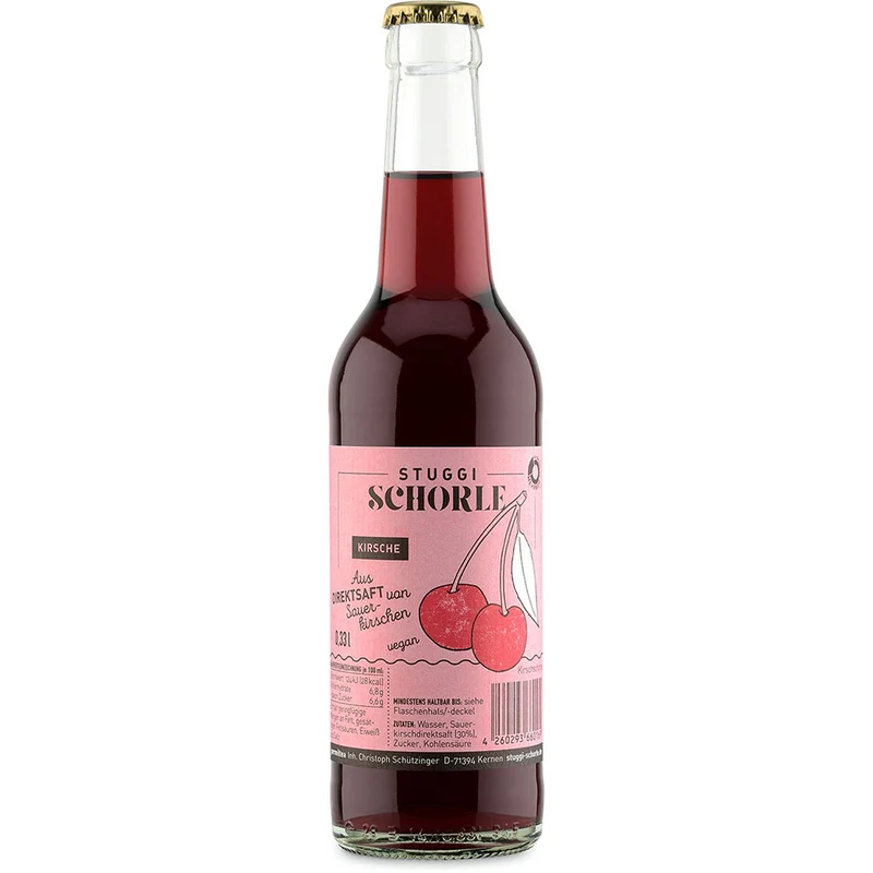 Stuggi Schorle Kirsche 24x 0,33 Liter (MEHRWEG)