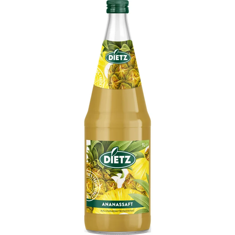 Dietz Ananassaft 6x 1 Liter (MEHRWEG)