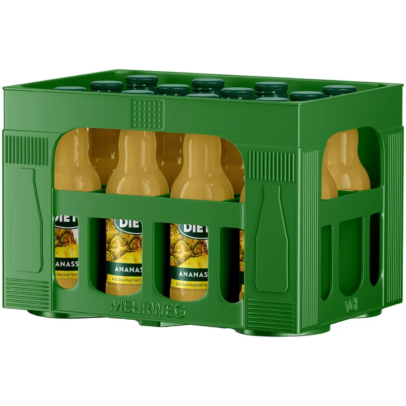 Dietz Ananassaft 12x 0,2 Liter (MEHRWEG)