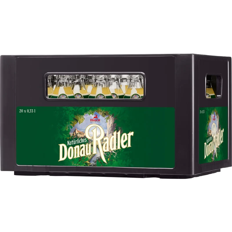 Hirsch Natürliches Donau Radler 20x 0,33 Liter (MEHRWEG)