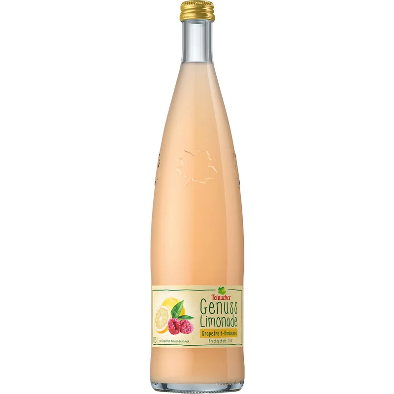 Teinacher Genuss-Limonade Grapefruit-Himbeere 12x 0,75 Liter (MEHRWEG)