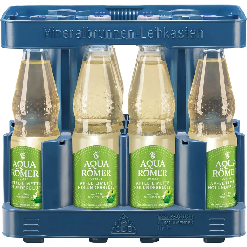 Aqua Römer Quelle Apfel-Limette-Holunderblüte PET 12x 0,5 Liter (MEHRWEG)