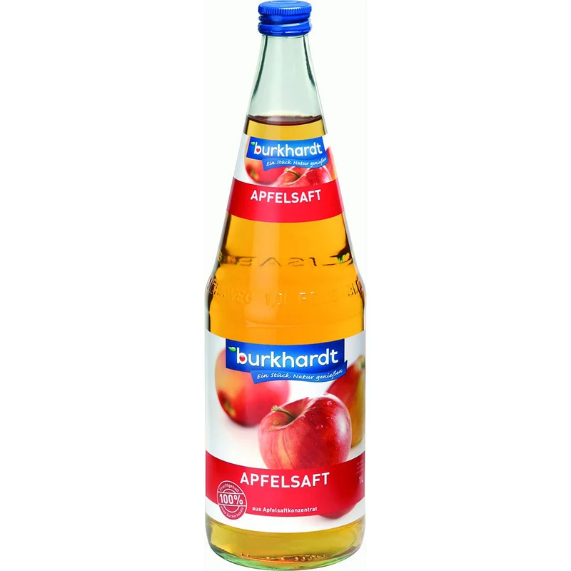 Burkhardt Apfelsaft Klar 6x 1 Liter (MEHRWEG)