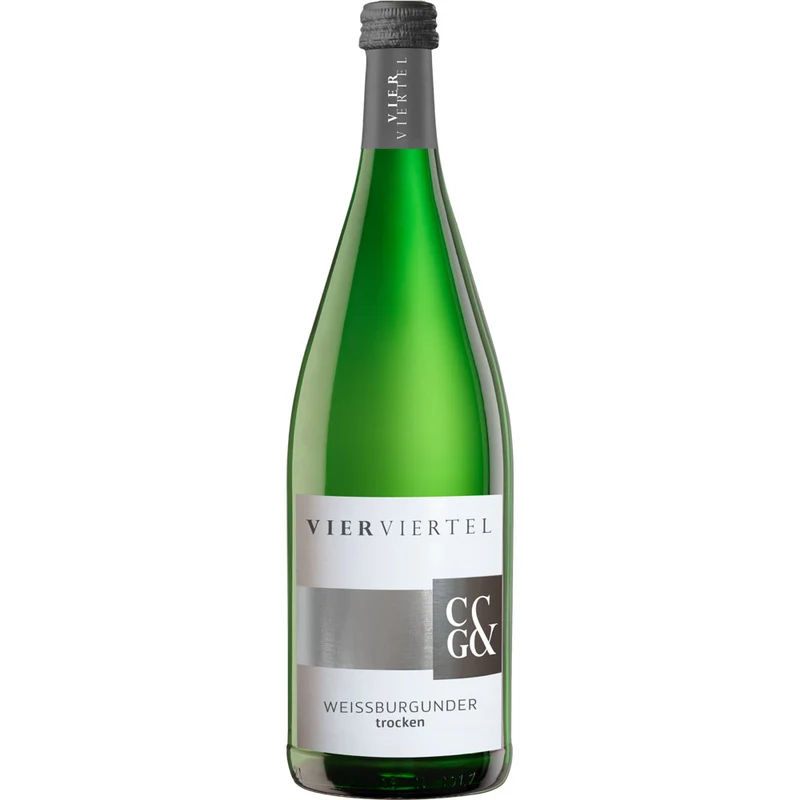 Weingärtner Cleebronn-Güglingen VierViertel Weißburgunder trocken 12x 1 Liter (MEHRWEG)