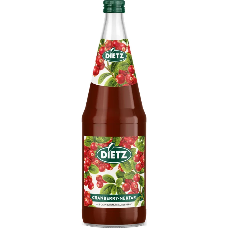 Dietz Cranberry-Nektar 6x 1 Liter (MEHRWEG)