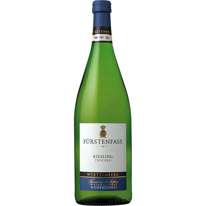 Weinkellerei Hohenlohe Fürstenfass Riesling QbA trocken 12x 1 Liter (MEHRWEG)