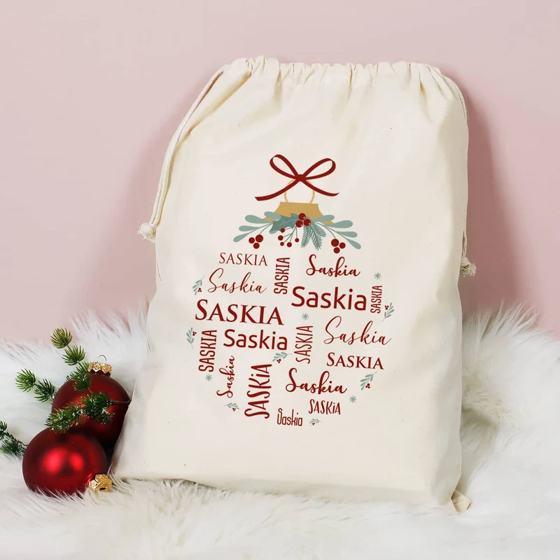 Persönlicher Nikolaussack - Weihnachtssack mit Name bedruckt