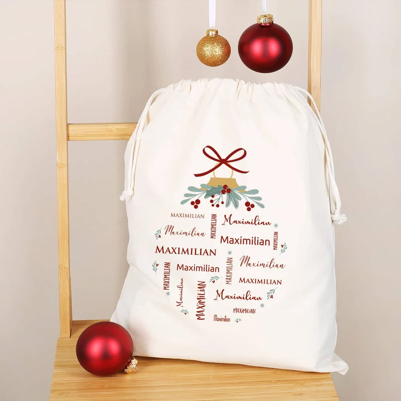 Persönlicher Nikolaussack - Weihnachtssack mit Name bedruckt