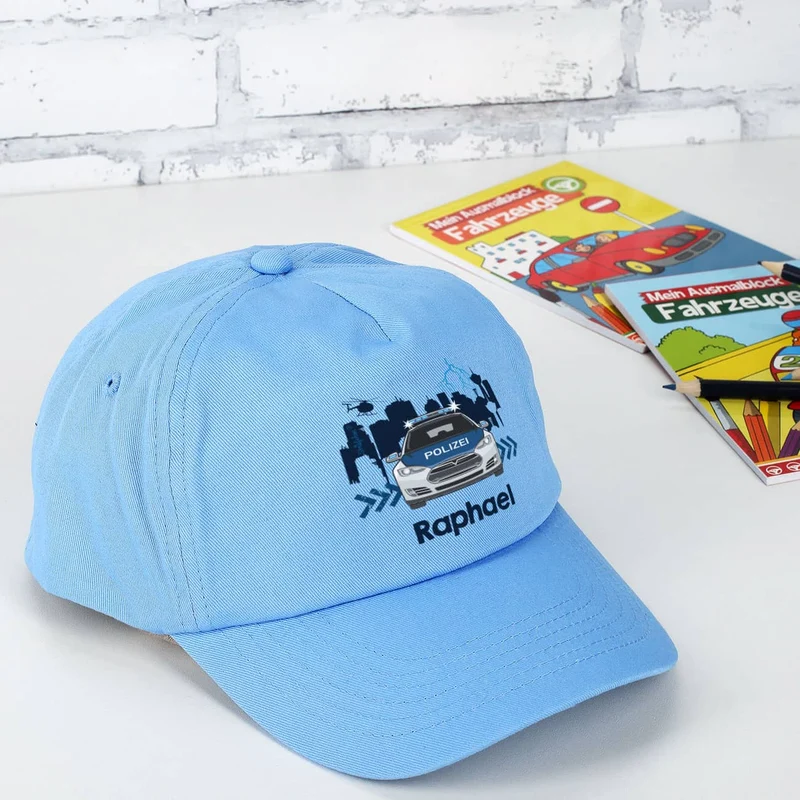 Kinder Basecap Polizei mit Aufdruck