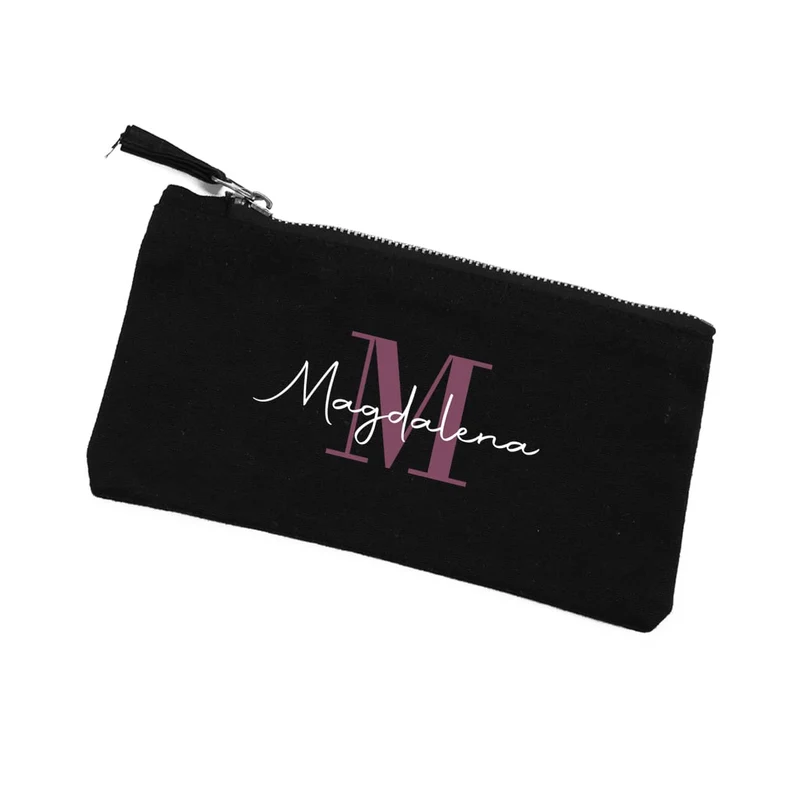 Kosmetiktasche mit Name und Initiale personalisiert