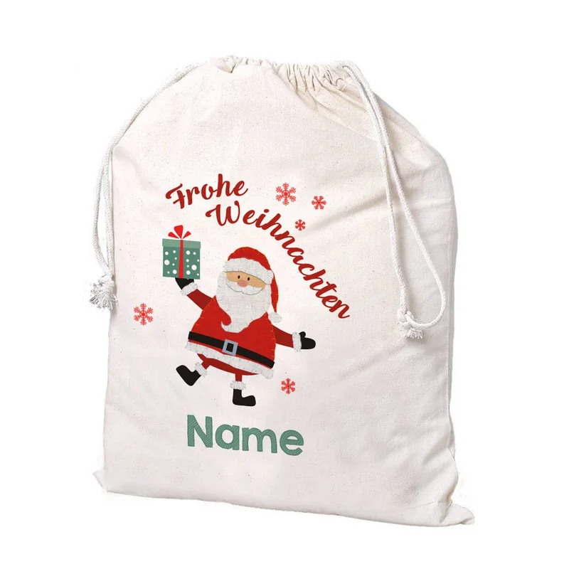 Geschenkesack zu Weihnachten mit Wunschname