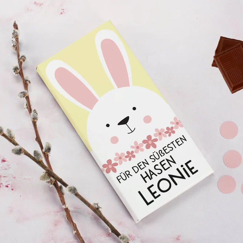 Frohe Ostern - Geschenkset mit Eierlikör und Schokolade im Geschenkkorb