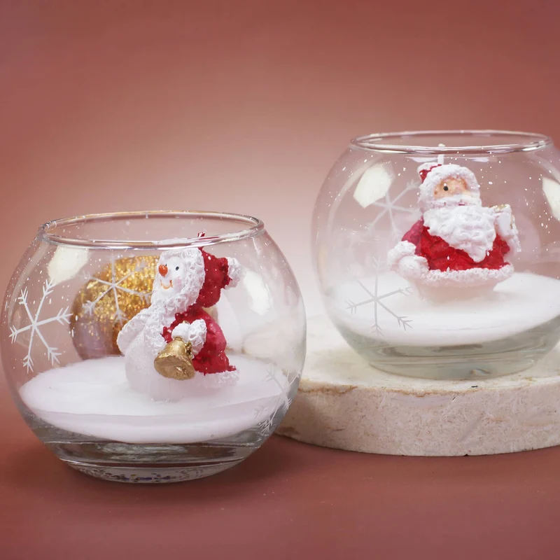 Kerze im Glas - Schneemann oder Weihnachtsmann