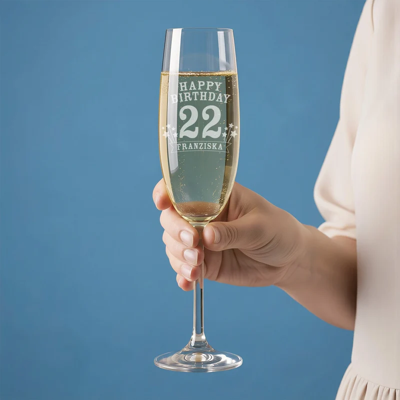 Sektglas von Leonardo zum Geburtstag mit Gravur