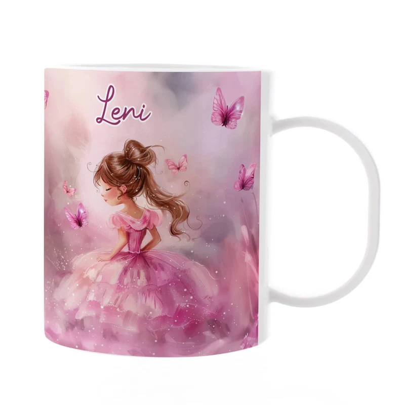 Bruchfeste Kunststofftasse mit Prinzessinnenmotiv