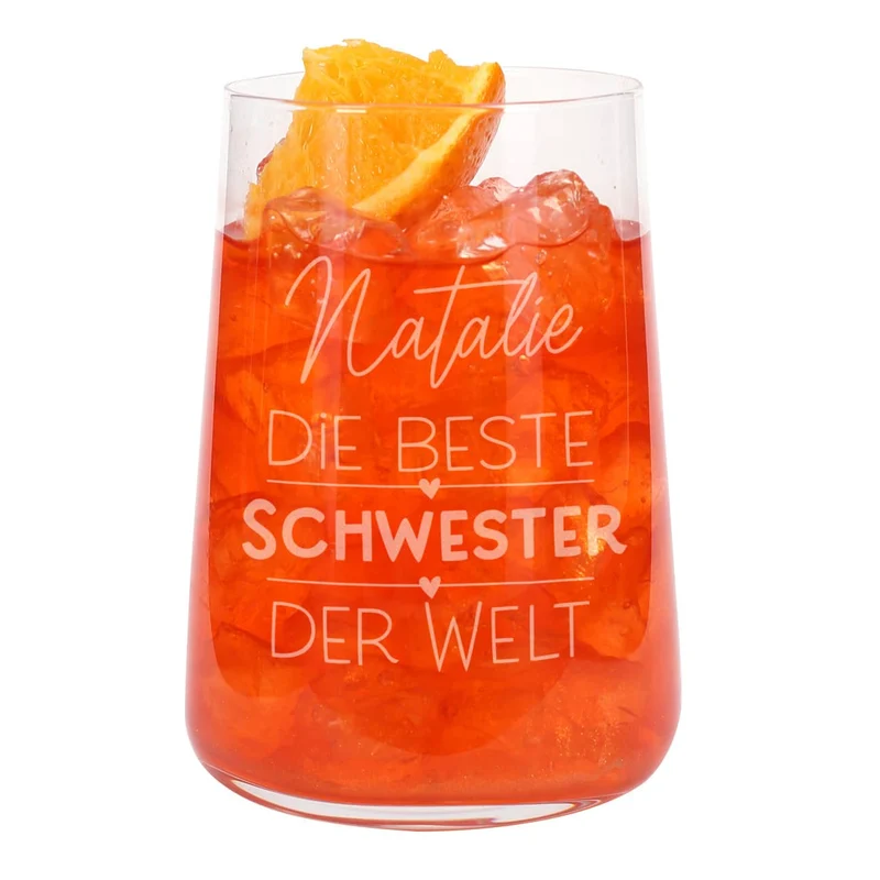 Trinkglas für die beste Freundin, Kollegin oder Schwester der Welt